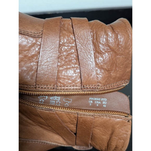 Women's Hotter Chester Leather Ankle Boots 9 Zippered Straps Double Tassels Heel - Picture 8 of 11